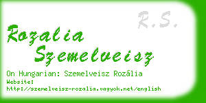 rozalia szemelveisz business card